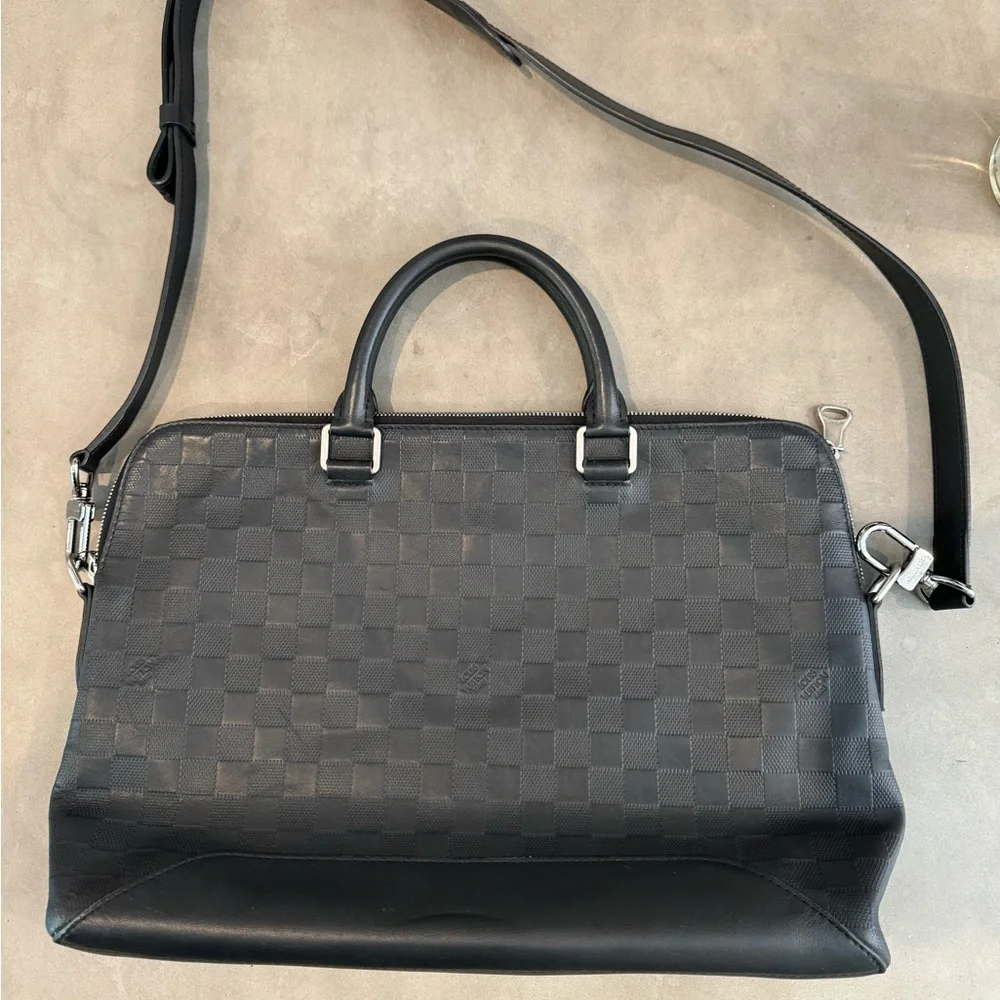 Unisex Louis Vuitton Damier Infini Avenue Soft Briefcase - Picture 4 of 6
